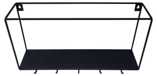 Wandboard MILA 2 Schwarz - Metall - 40 x 13 x 20 cm