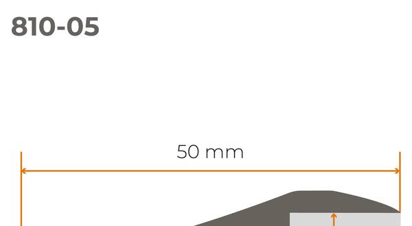 Übergangsprofil Höhenausgleich 810-05 Braun - Tiefe: 100 cm