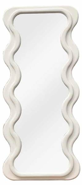 Wandspiegel CURVY Weiß - Glas - Kunststoff - 70 x 160 x 5 cm