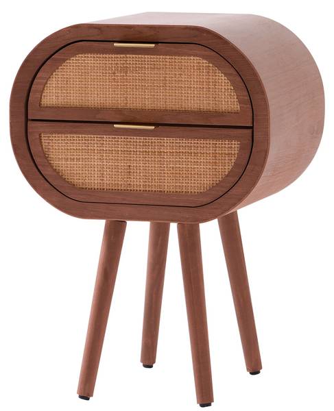 Nachttisch MALIRON Braun - Rattan - 46 x 64 x 34 cm