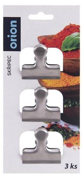 Verschlussclips aus Edelstahl 3er Set Silber - Edelstahl - 2 x 4 x 4 cm