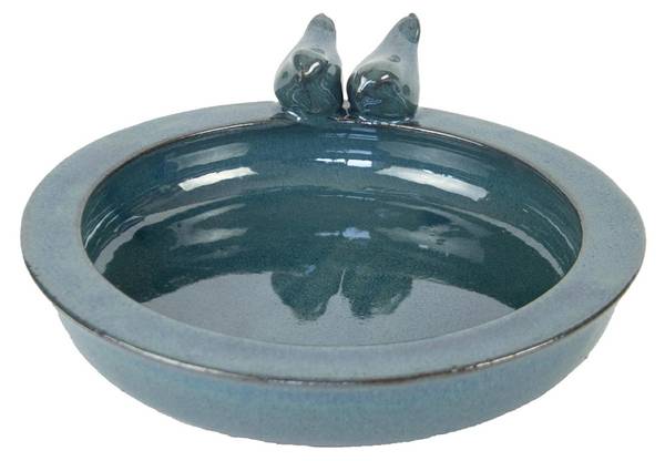 Vogeltränke FB488 Blau - Keramik - 31 x 11 x 33 cm