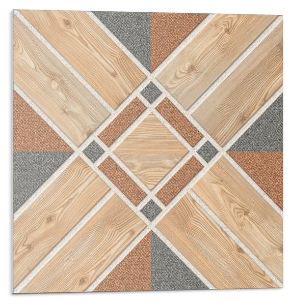 Fliesen Geo Holz 4er Set 50 x 50 cm