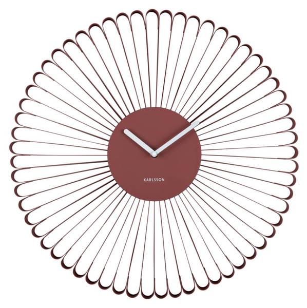 Wanduhr Cascara Rot - Eisen - 50 x 50 x 50 cm