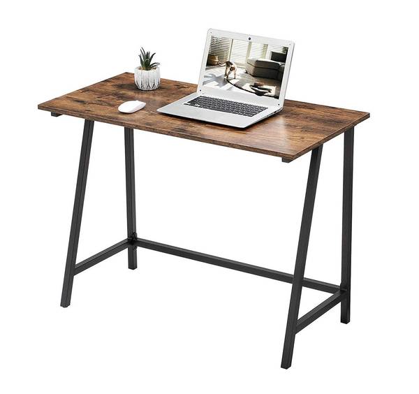 Schreibtisch Industriestil Tondo Braun - Holzwerkstoff - 50 x 75 x 100 cm