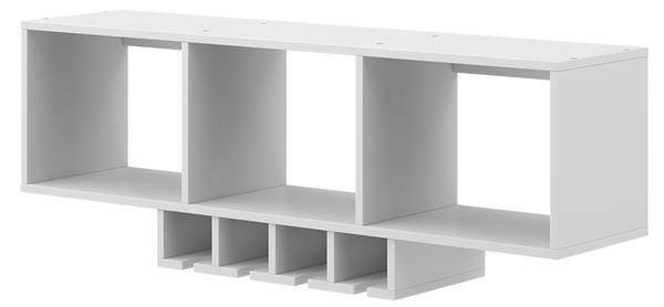 Wijnglasrek Vin 50139 wit - plaatmateriaal op houtbasis - 90 x 22 x 33 cm