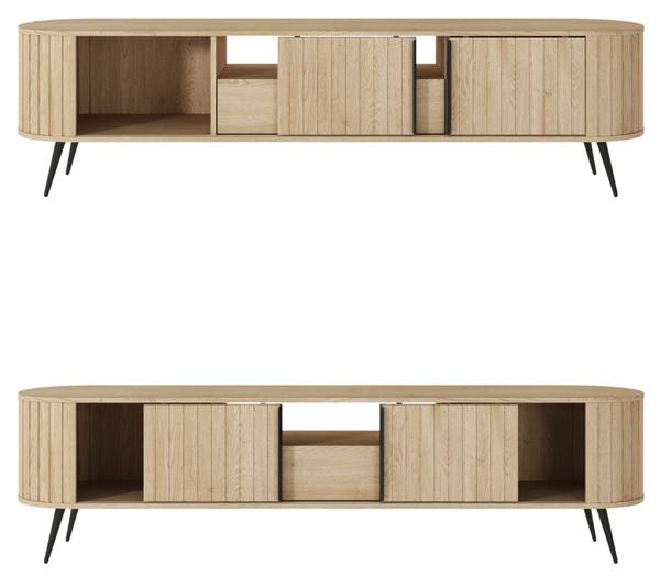 TV-Lowboard Cremona Braun - Holzwerkstoff - 196 x 51 x 41 cm