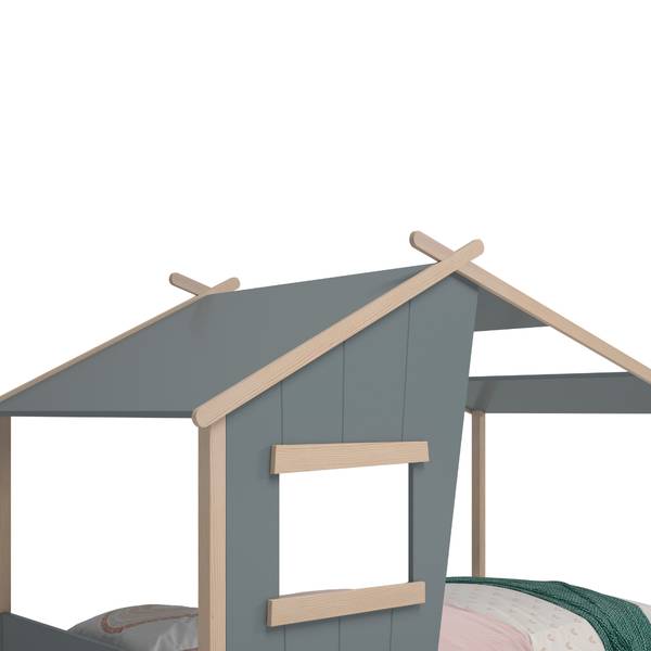 Hüttenbett MARIA Grün - Holzwerkstoff - 103 x 159 x 216 cm