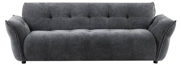 Sofa ohne Schlafmöglichkeit NAPIZO Grau - Textil - 228 x 79 x 89 cm