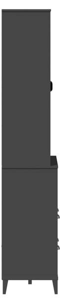 Highboard DE1130 Grau - Massivholz - 80 x 200 x 40 cm