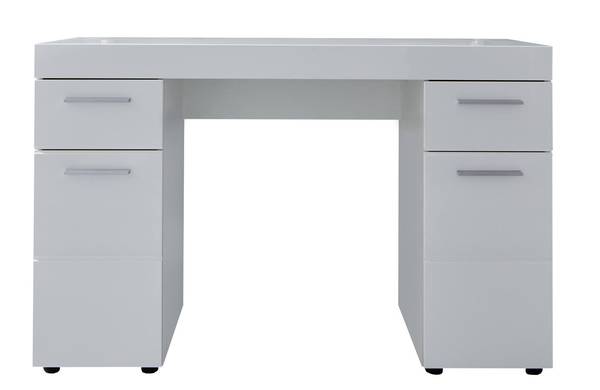 Bureau DELTA Blanc - Bois manufacturé - 120 x 76 x 41 cm