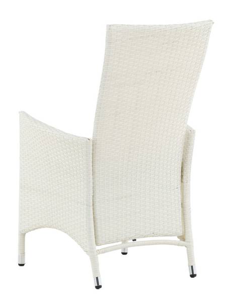 Gartenstuhl Padova 2er Set Weiß - Rattan - 63 x 110 x 69 cm
