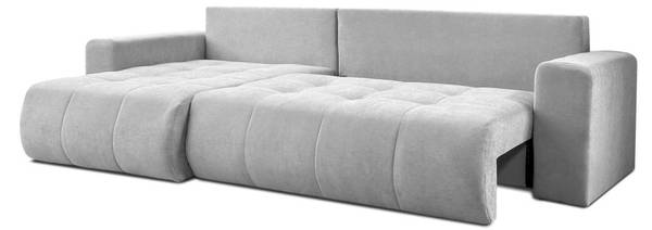 Hoekbank CLOUD grijs - polyester - 277 x 83 x 143 cm