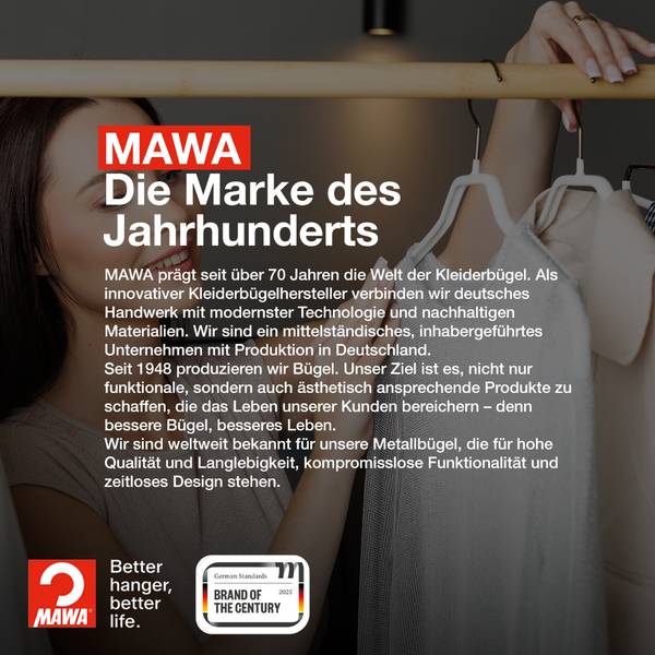 Holzbügel Standard Natur 10er-Set FSC Braun - PVC - 1 x 12 x 42 cm