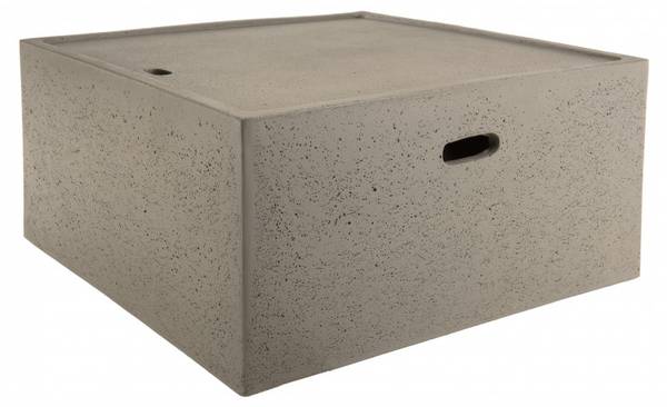 Garten-Couchtisch HANS Grau - Beton - 68 x 35 x 68 cm