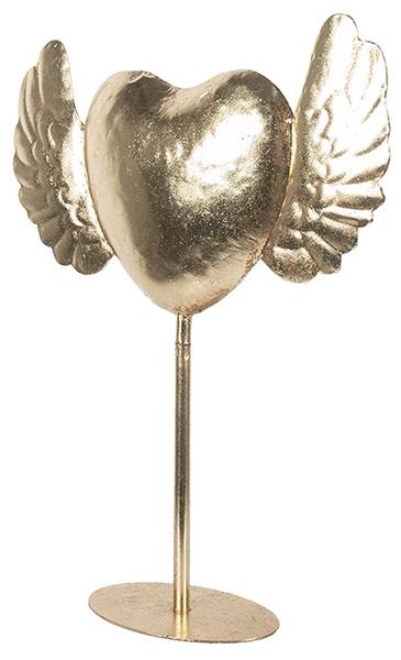 Dekorationsfigur Herz Xmas&Rank Gold - Metall - 11 x 47 x 38 cm