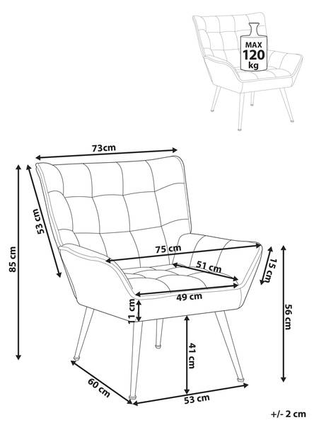 Fauteuil BELLINGMO Beige - Noir
