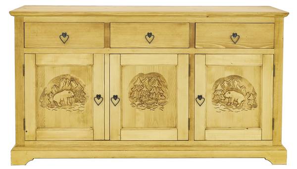 Kommode Jagna 7 Gelb - Fichte - 153 x 85 x 46 cm