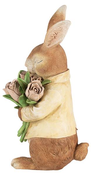 Decoratie Beeld Konijn Easter&Iovanni bruin - kunststof - 23 x 29 x 19 cm