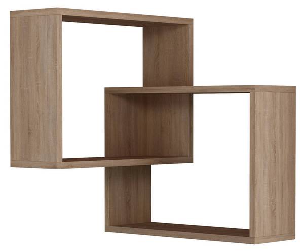 Étagère murale Alniyat Marron - Bois manufacturé - 68 x 68 x 60 cm