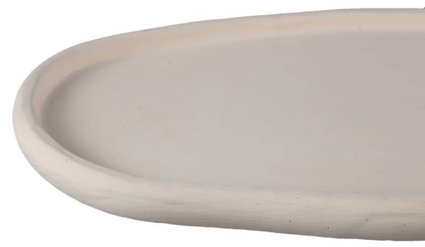 Plateau Tammy Weiß - Stein - 34 x 7 x 39 cm