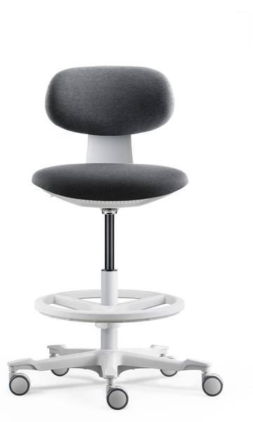 Arbeitsstuhl WORK MF2 W Grau - Polyester - 46 x 103 x 51 cm