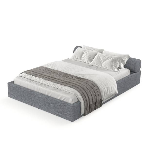 Polsterbett SOLVO mit Stauraum Neve Dunkelgrau - Liegefläche Breite: 180 cm