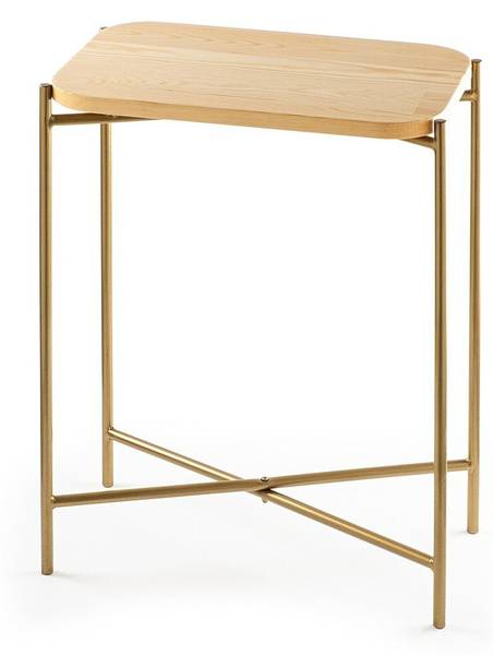 Beistelltisch JAMIE Braun - Gold - Metall - 26 x 56 x 40 cm
