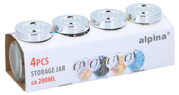 Vorratsglas MEALVO5810017 4er set Kunststoff - 6 x 8 x 8 cm