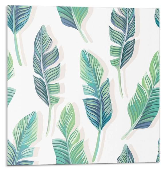 Fliesen Blätter Hintergrund 4er Set 50 x 50 cm