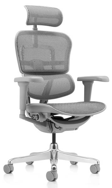 Chefsessel ERGOHUMAN ULTRA G GEN2 Grau - Netzstoff - 60 x 132 x 65 cm