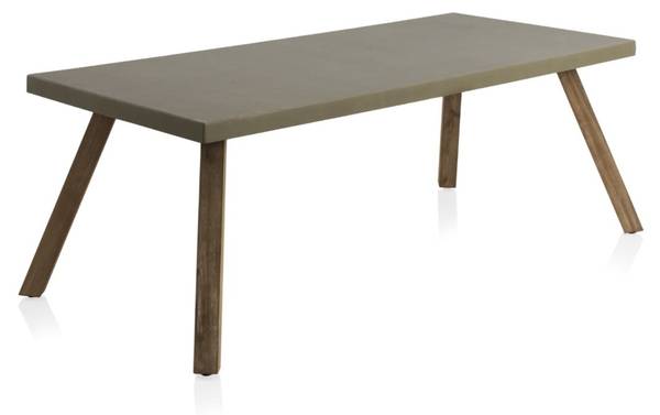 Esstisch  10857 Grau - Holz teilmassiv - 90 x 75 x 200 cm