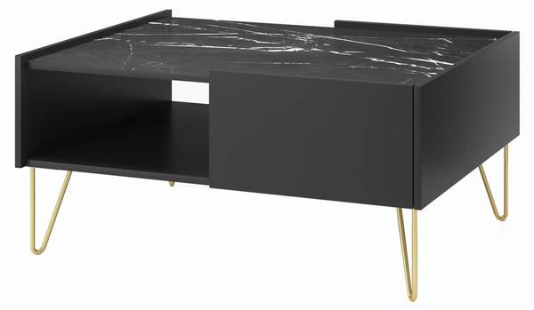 Couchtisch HARMON Schwarz - Holzwerkstoff - 97 x 45 x 65 cm