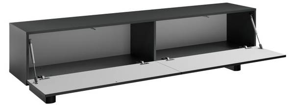 TV-Board LUDIMA Schwarz - Holz teilmassiv - 36 x 46 x 180 cm