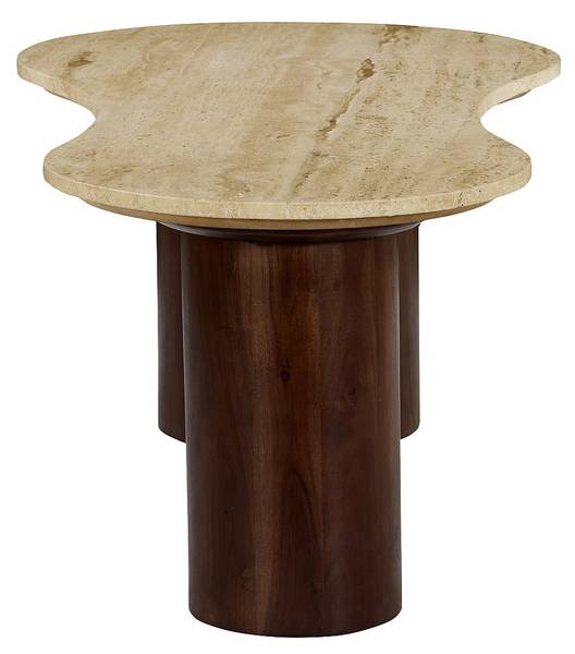 Couchtisch SURILA Beige - Stein - 61 x 43 x 121 cm