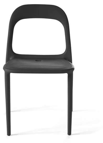 4er-Set Plastikstühle Milan Schwarz