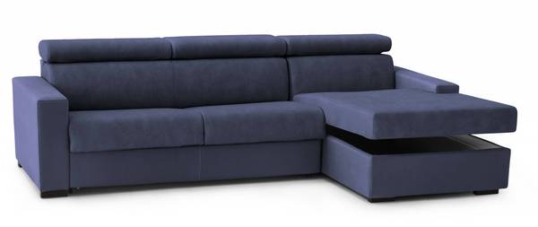 Sofa mit Halbinsel Viviana Blau