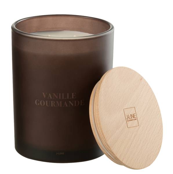 Duftkerze Vanille Gourmande Braun - Satin - 11 x 14 x 11 cm