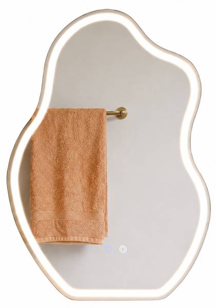 Miroir mural LED kio Blanc - Fer - 3 x 70 x 50 cm