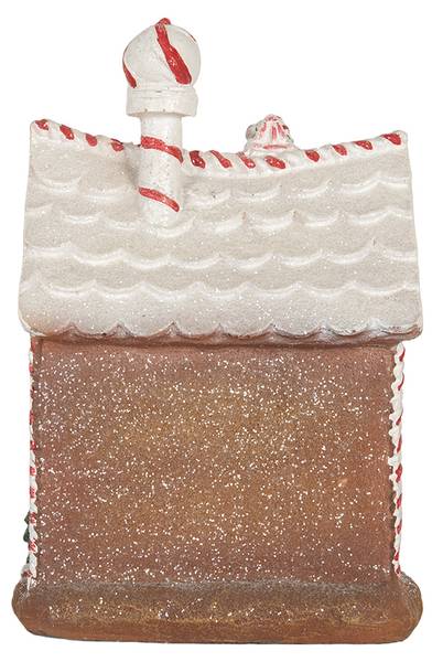 Lebkuchenhaus mit LED Suhl Braun - Kunststoff - 12 x 23 x 16 cm