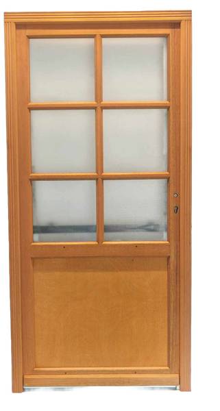 Porte De Service Naxos 156 Marron - Bois manufacturé - En partie en bois massif - 90 x 215 x 7 cm