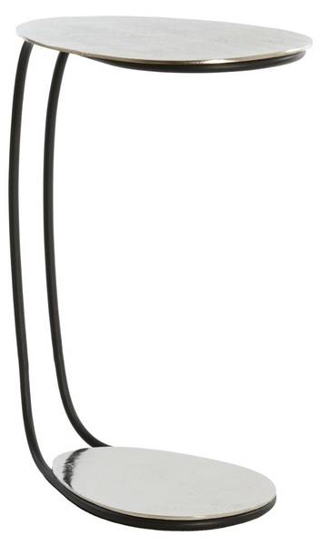 Beistelltisch Marsh Silber - Eisen - 27 x 53 x 42 cm