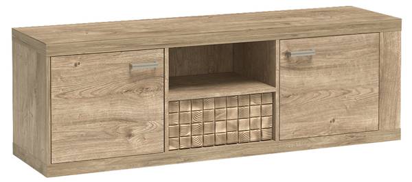 Wohnzimmer-Set NUSCO-161-3 5er-Set Braun - Holzwerkstoff - 561 x 201 x 96 cm