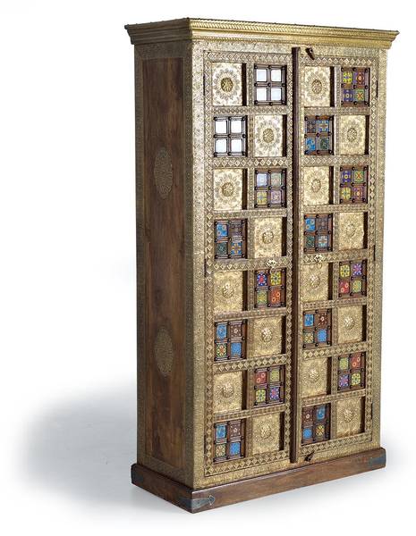 Armoire 1277 Marron - Bois massif - 40 x 180 x 100 cm
