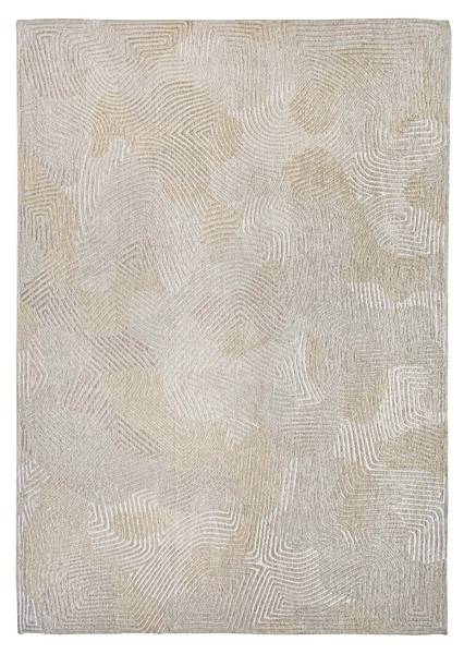 Kurzflorteppich Shell Beige Polyester - Beige - 170 x 240 cm