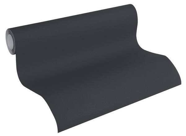 Vliestapete 4006 einfarbig glatt Design Schwarz - Fleece - 53 x 1005 x 1 cm