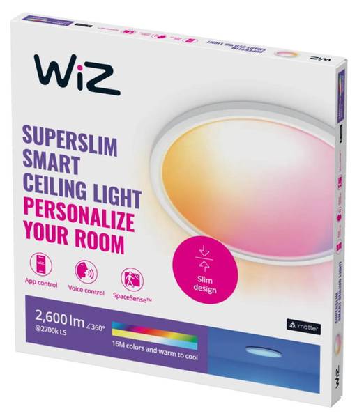 Deckenleuchte SuperSlim Weiß - ABS - 22 x 4 x 22 cm