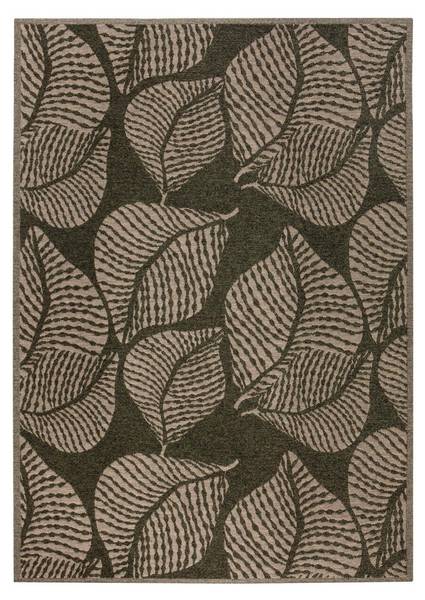Recycelter Outdoor-Teppich Flora Grün - Textil - 200 x 1 x 290 cm