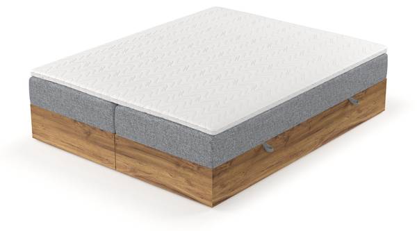Boxspringbett Faro Grau - Liegefläche Breite: 180 cm