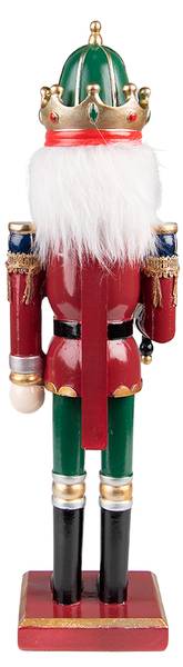 Figur Nussknacker Weihnachten-Declan Grün - Kunststoff - 7 x 30 x 9 cm